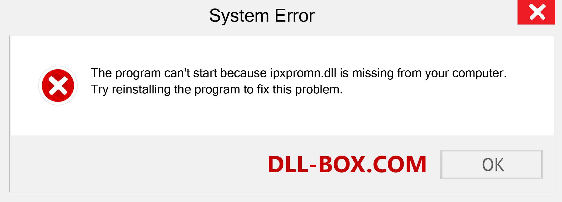  ipxpromn.dll file is missing?. Download for Windows 7, 8, 10 - Fix  ipxpromn dll Missing Error on Windows, photos, images
